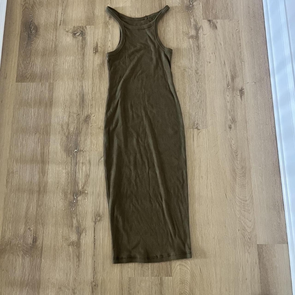 Urban Outfitters Olive Tank Midi Dress